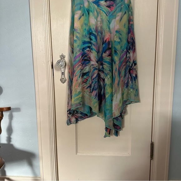 Rabbit Rabbit Rabbit Dress Asymmetrical Babydoll V-neck Drop Waist Fairy Sz 12 - Picture 4 of 14